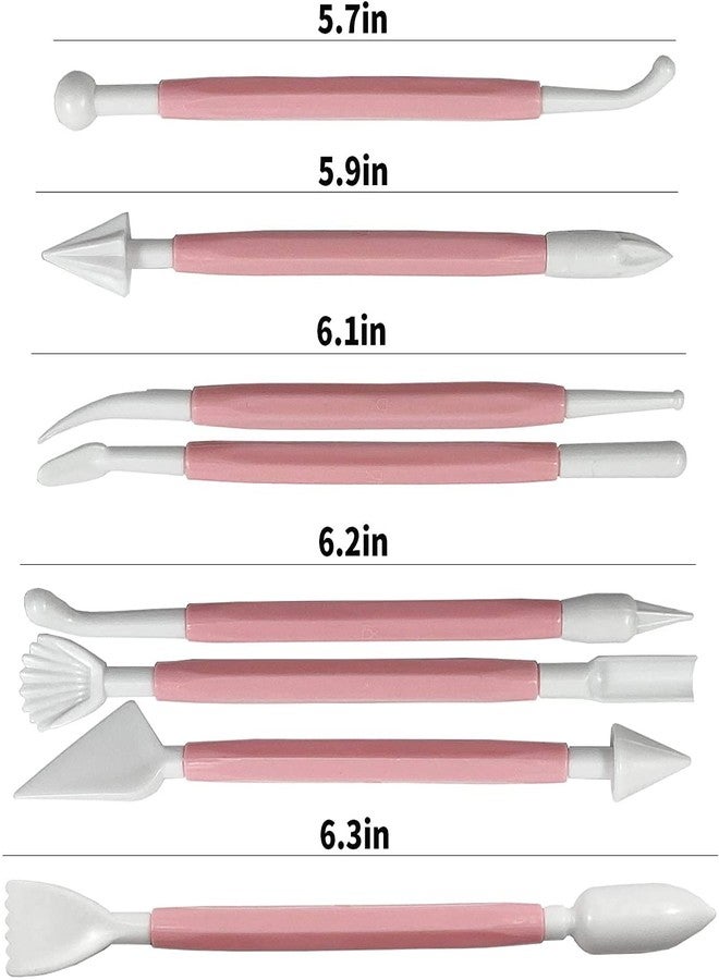 URBAN BOX Modelling Ball Tools Stainless Steel Double-end Balls Sculpting Tools with Plastic Carving Double Heads Pottery Clay Ceramic Polymer Tool(Set of 8 Modelling Tool & 4 Ball Tool) - Image 2